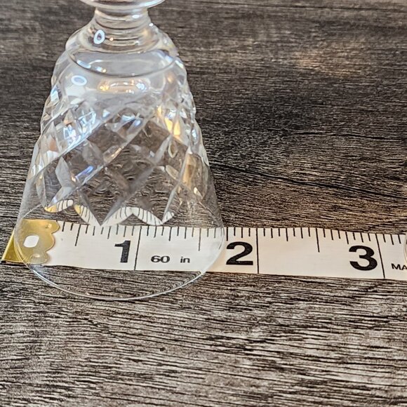 Vintage Webb Corbett England Crystal Wine Glasses Heavy Cut Etched Stamped Clear - Picture 12 of 13